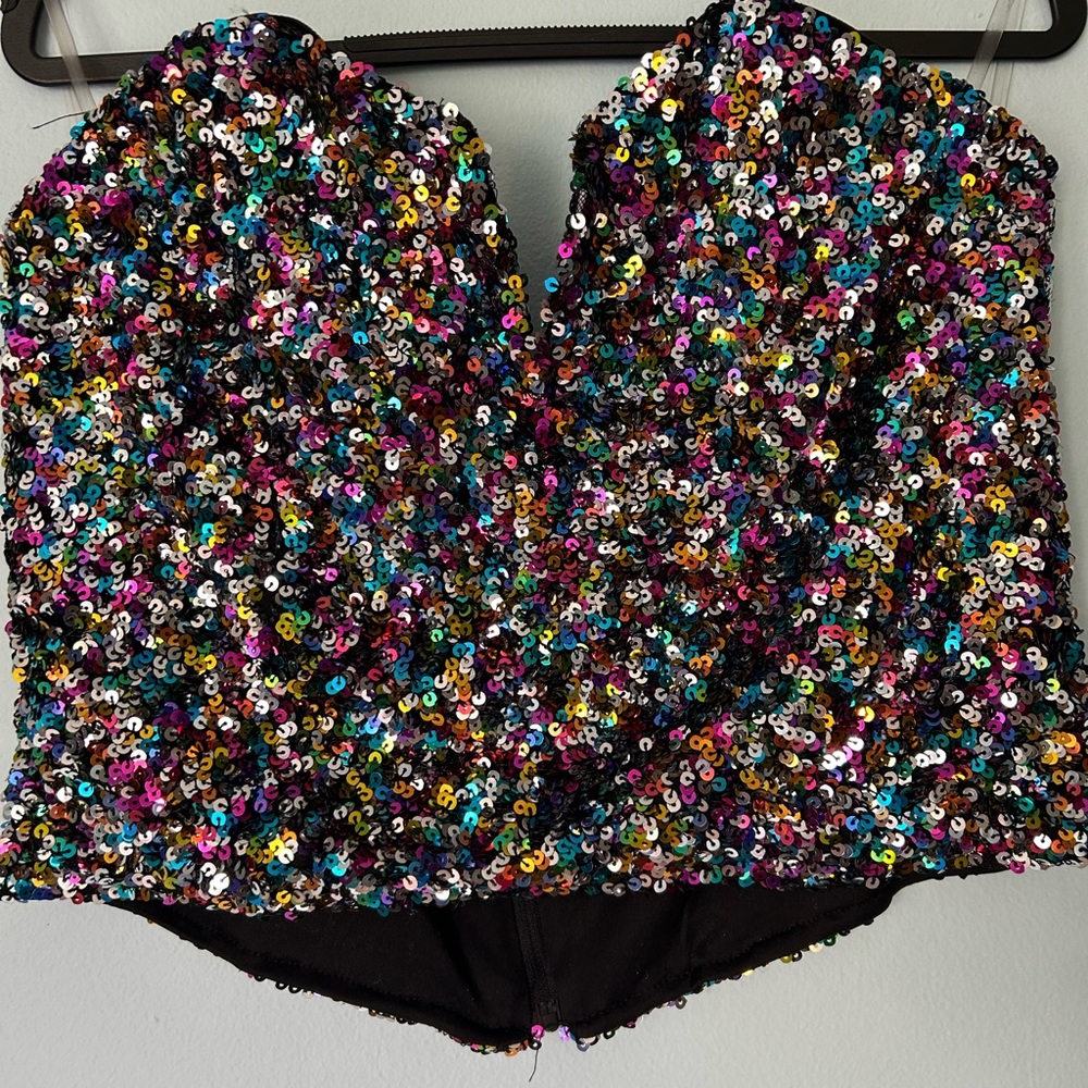 Sequin Corset Top